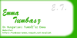 emma tumbasz business card